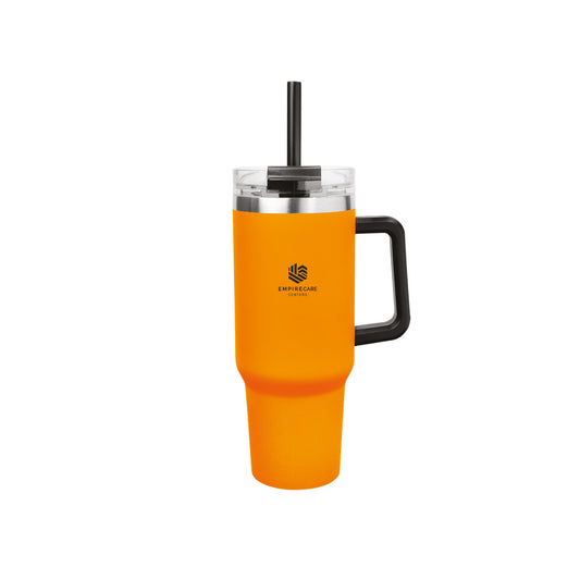 Coming soon: 40 oz. Stainless Steel Travel Mug (White, Orange, Black)